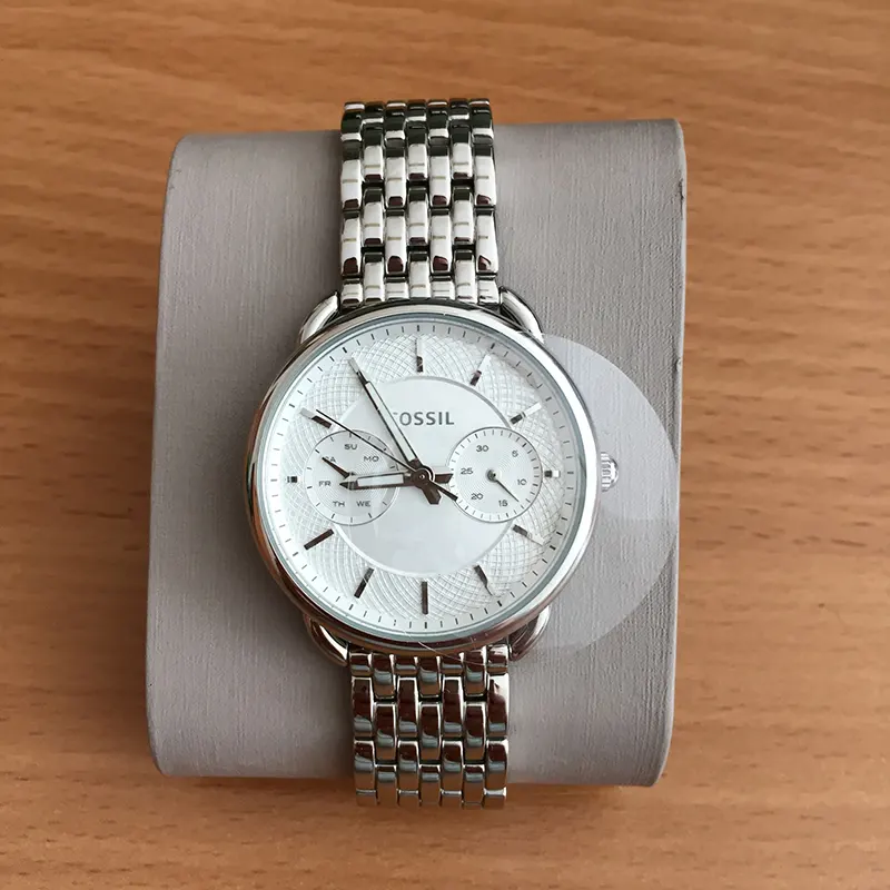 Fossil Tailor Multifunction Silver Dial Ladies Watch- ES3712